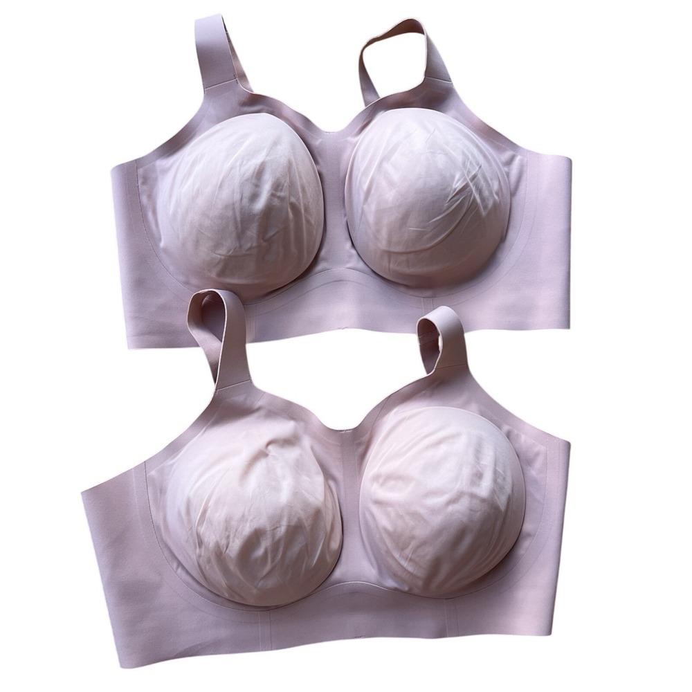 Lot of 2 Evelyn Bobbie Beyond Bra 3XL Wireless Full Coverage Comfort‎ Purple